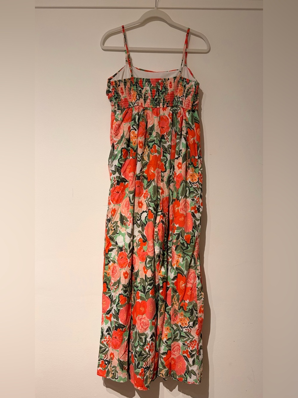 HUTCH Mabel Sleeveless Maxi Wide-Leg Jumpsuit Size Large Orange and Green
$198 - Picture 6 of 9